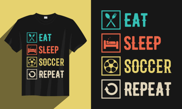 Eat Sleep Soccer Repeat: Design Review for Embroidery