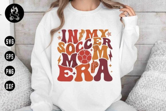 In My Soccer Mom Era Retro SVG PNG Graphics & T‑Shirt Designs