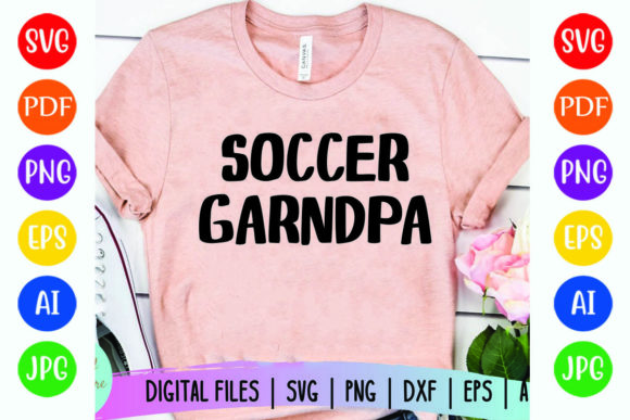 Soccer Garndpa Graphics for T-Shirt Designs