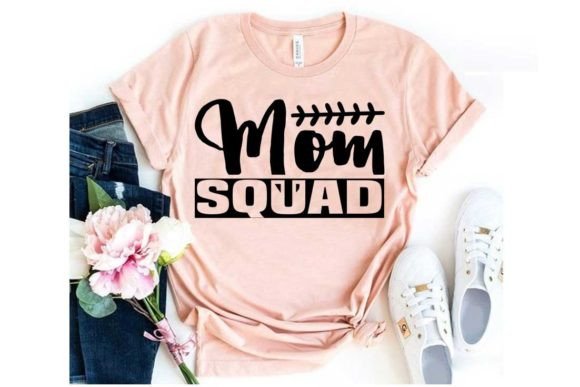 Soccer Svg Design, Mom Squad Graphics for T‑Shirt Designs